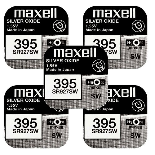 5x Maxell SR927SW SR57 395 Silberoxid Batterie 1,55 V