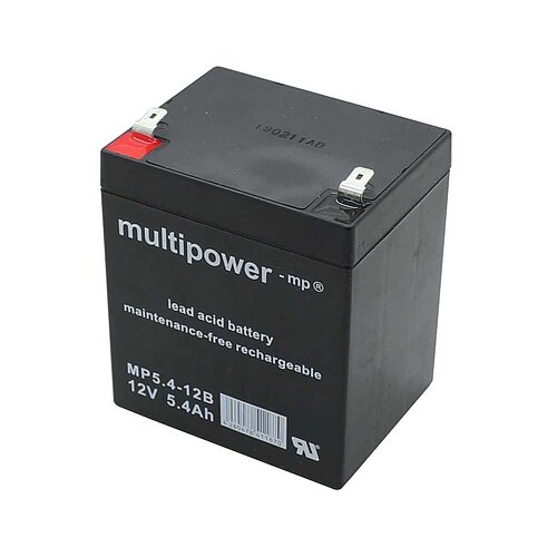 Multipower MP5.4-12B AGM 12 V 5,4Ah - 6,3mm Faston Multipower MP5.4-12B AGM 12 V 5,4Ah - 6,3mm Faston