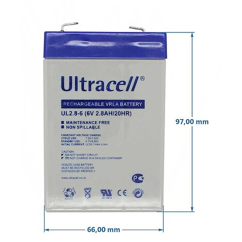 Ultracell UL2.8-6 6V 2,8Ah