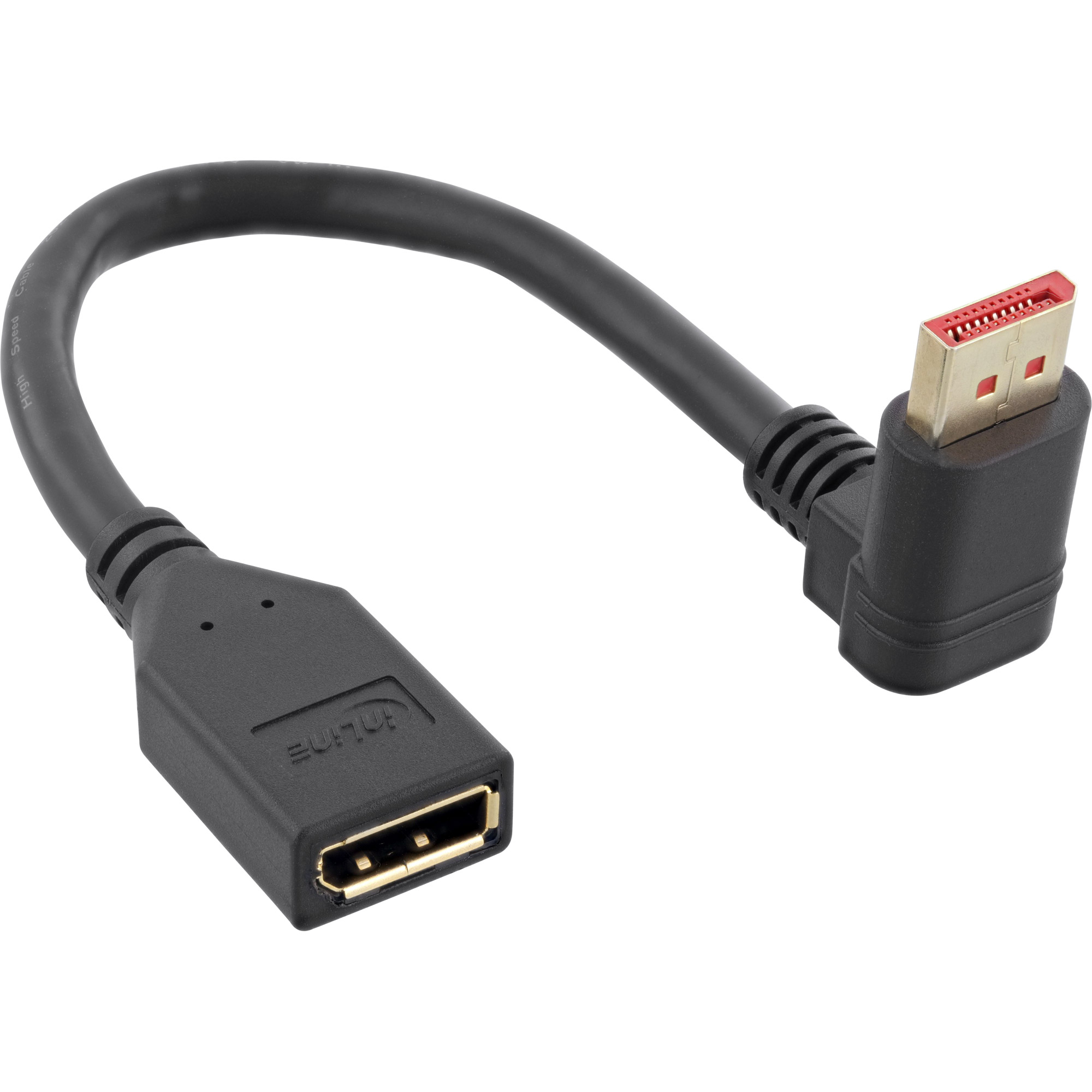 Inline® DisplayPort 1.4 Adapterkabel ST/BU, 8K4K, nach oben gewinkelt Inline® DisplayPort 1.4 Adapterkabel ST/BU, 8K4K, nach oben gewinkelt