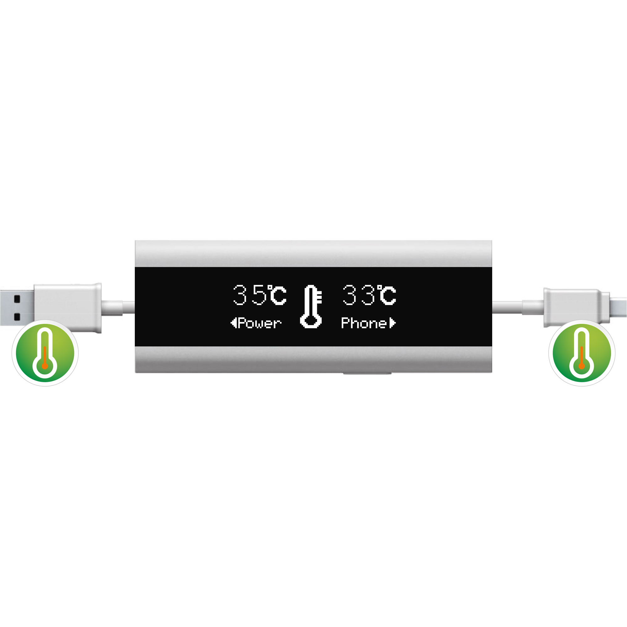 Inline® USB Smart Control, Multimeter, Ladeüberwachung, USB A zu Micro-B Kabel