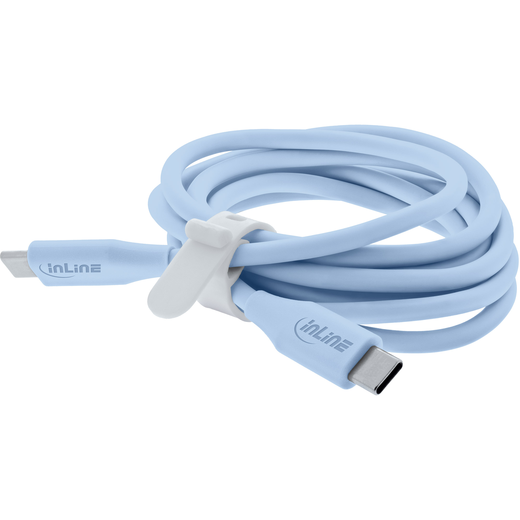InLine® "Colour your Charge" USB-C Schnellladekabel 100W Blau 1m