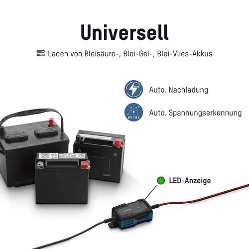 Ansmann Bleiladegerät BC 6-12V / 1A 1001-0142 Ansmann Bleiladegerät BC 6-12V / 1A 1001-0142