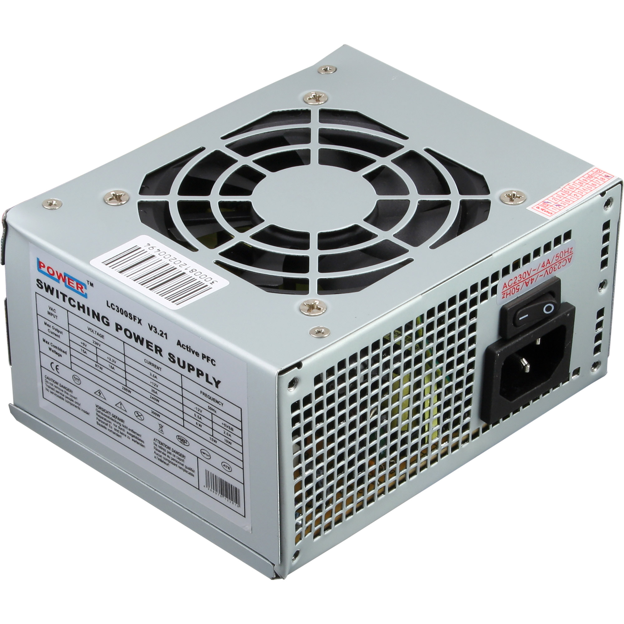 LC-Power LC300SFX V3.21 Netzteil 300W, 80mm Lüfter, aktiv PFC LC-Power LC300SFX V3.21 Netzteil 300W, 80mm Lüfter, aktiv PFC
