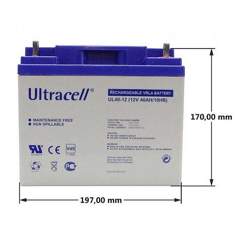 Ultracell UL40-12 12V 40Ah Ultracell UL40-12 12V 40Ah