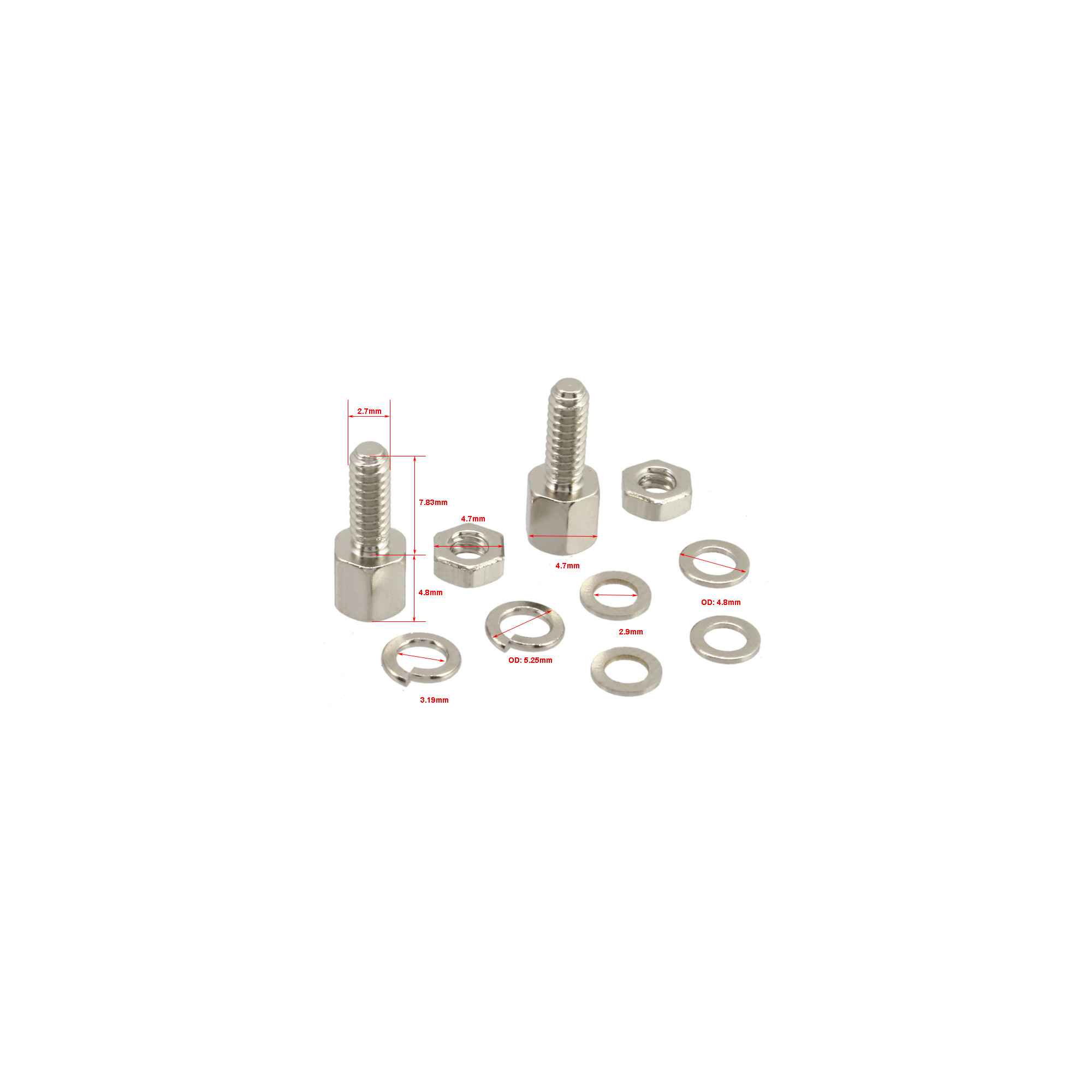 Inline® Schraubensatz (SUB-D Befestigungssatz), 10-teilig