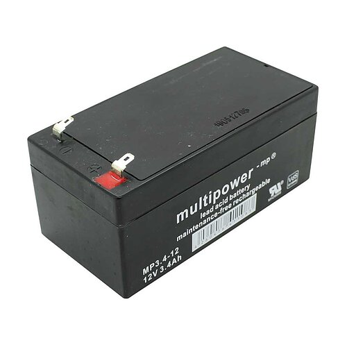 Multipower MP3.4-12 AGM 12 V 3,4Ah - 4,8mm Faston Multipower MP3.4-12 AGM 12 V 3,4Ah - 4,8mm Faston