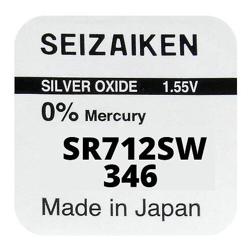 1x SR712SW 346 Silberoxid Batterie Seizaiken 1,55 V