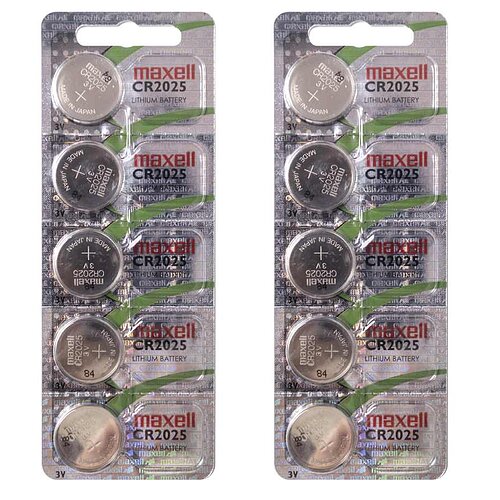 10x Maxell CR2025 Lithium Knopfzelle 3V - 10 Batterien