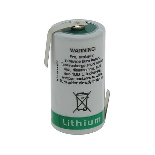 Saft Lithium LS17330 2/3A 3,6V mit Lötfahnen Z-Form Saft Lithium LS17330 2/3A 3,6V mit Lötfahnen Z-Form