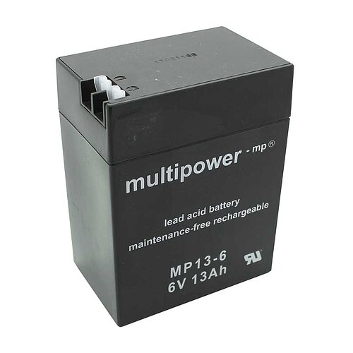 Multipower MP13-6 AGM 6V 13Ah - 4,8 / 6,3mm Faston
