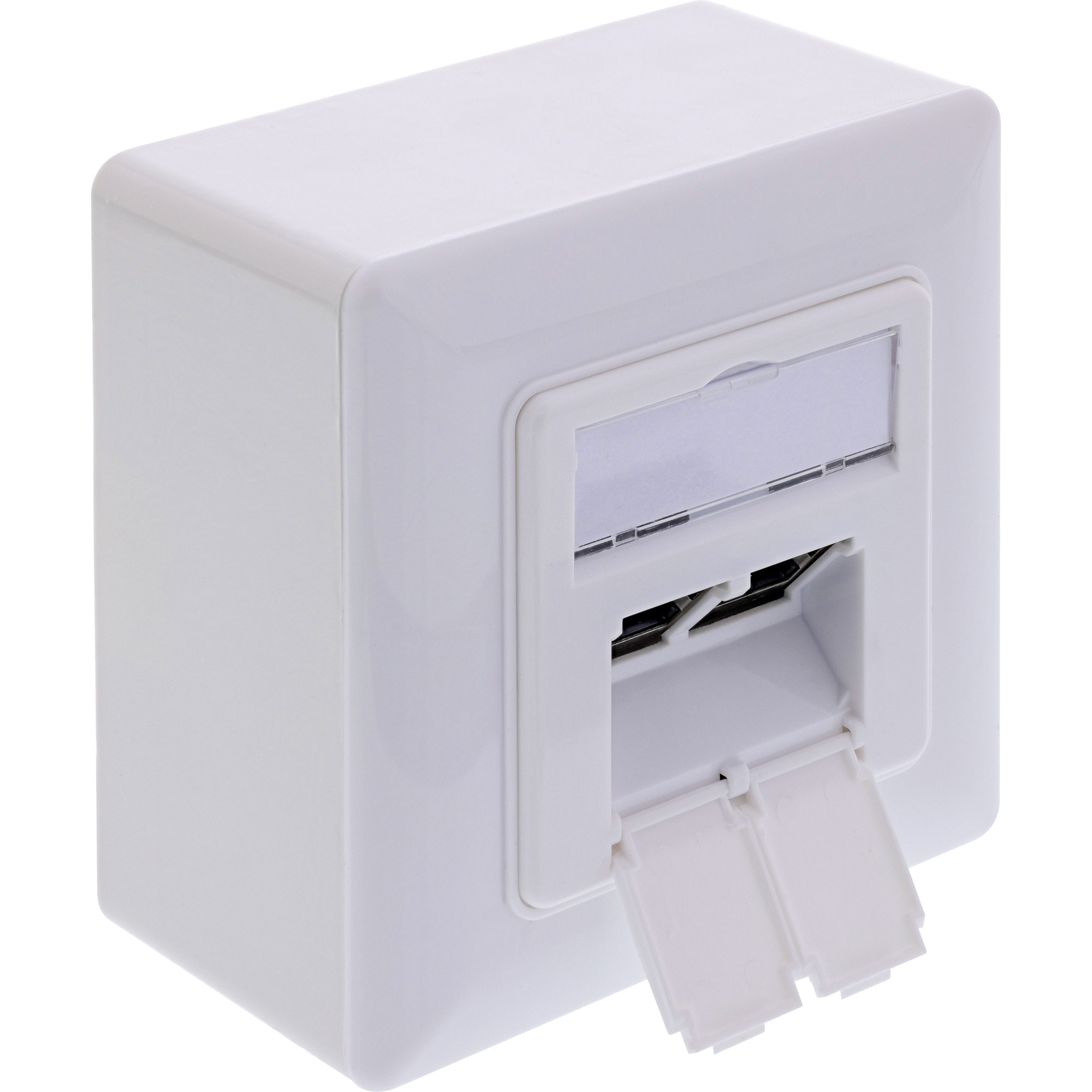 InLine® Cat.6A Netzwerkdose, 2x RJ45, AP/UP, geschirmt, weiß, 76842A InLine® Cat.6A Netzwerkdose, 2x RJ45, AP/UP, geschirmt, weiß, 76842A