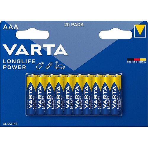 20x Varta Longlife Power AAA Micro LR03 Alkaline Batterie 20x Varta Longlife Power AAA Micro LR03 Alkaline Batterie