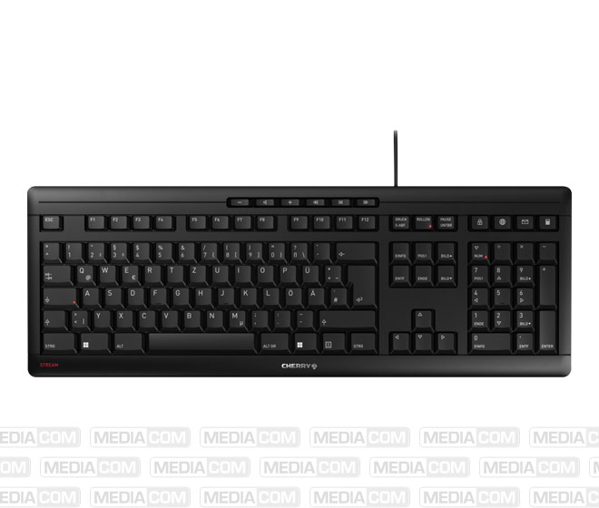 Tastatur STREAM Keyboard, USB, schwarz