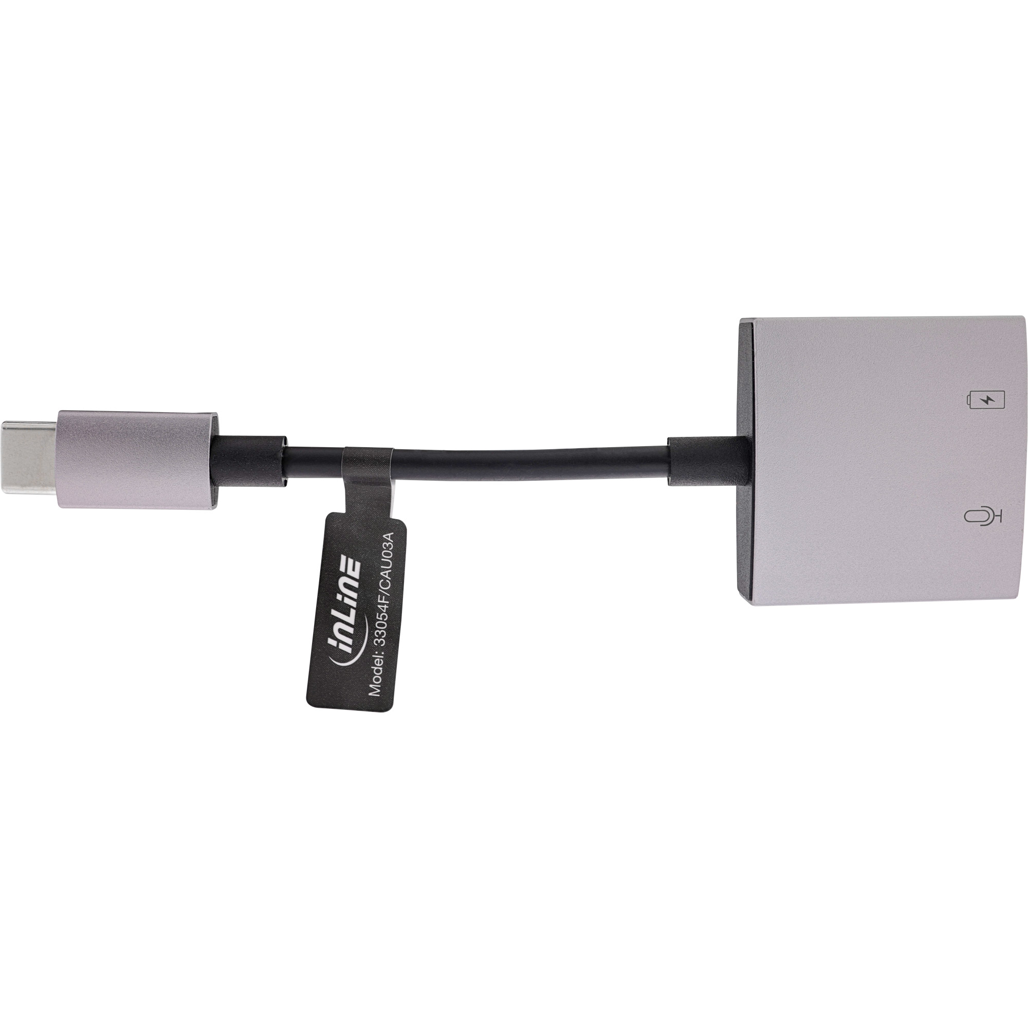 Inline® USB-C Audio Adapterkabel, USB-C zu 3,5mm Buchse + PD 30W