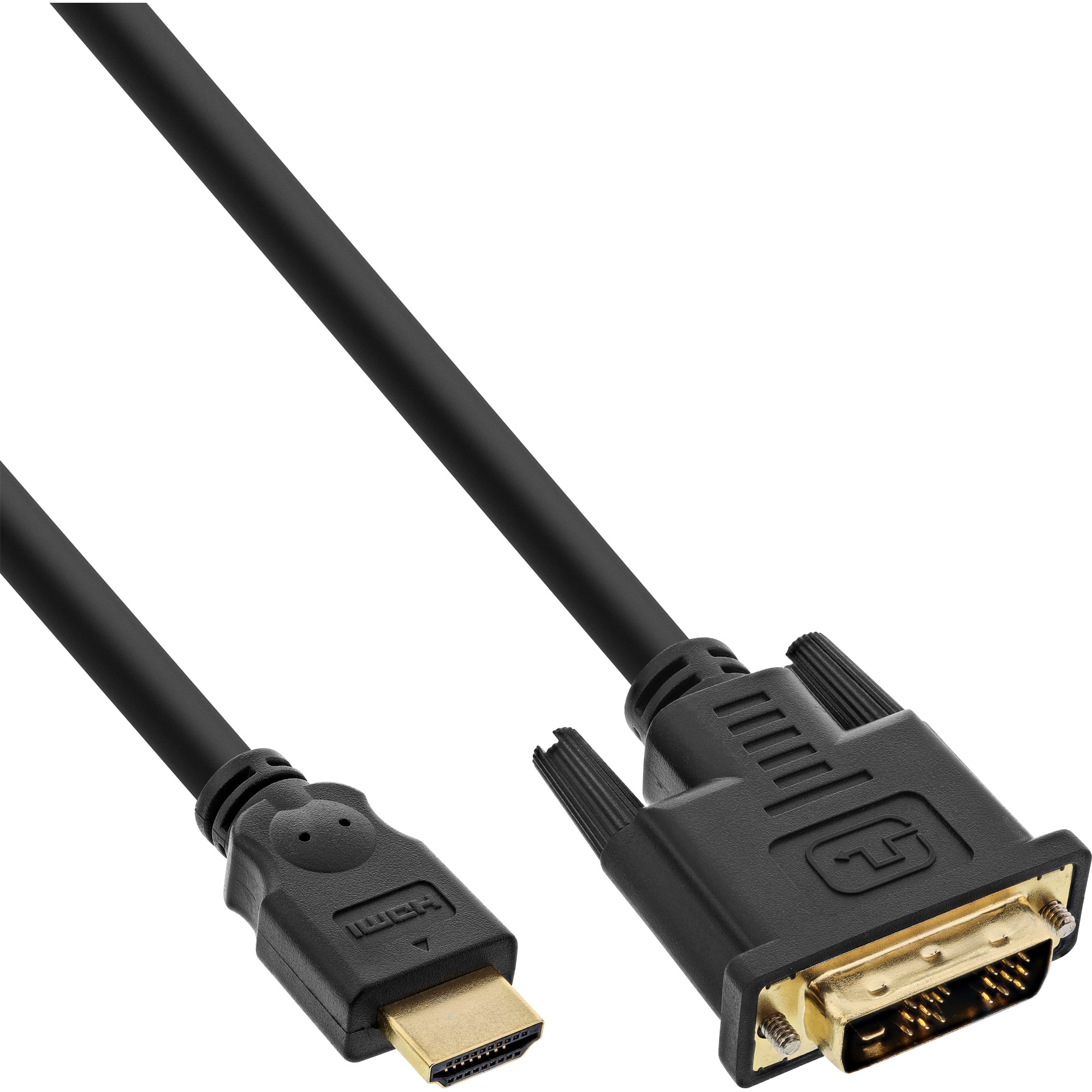 Inline® HDMI-DVI Kabel, vergoldete Kontakte, HDMI ST auf DVI 18+1 ST, 1,5m