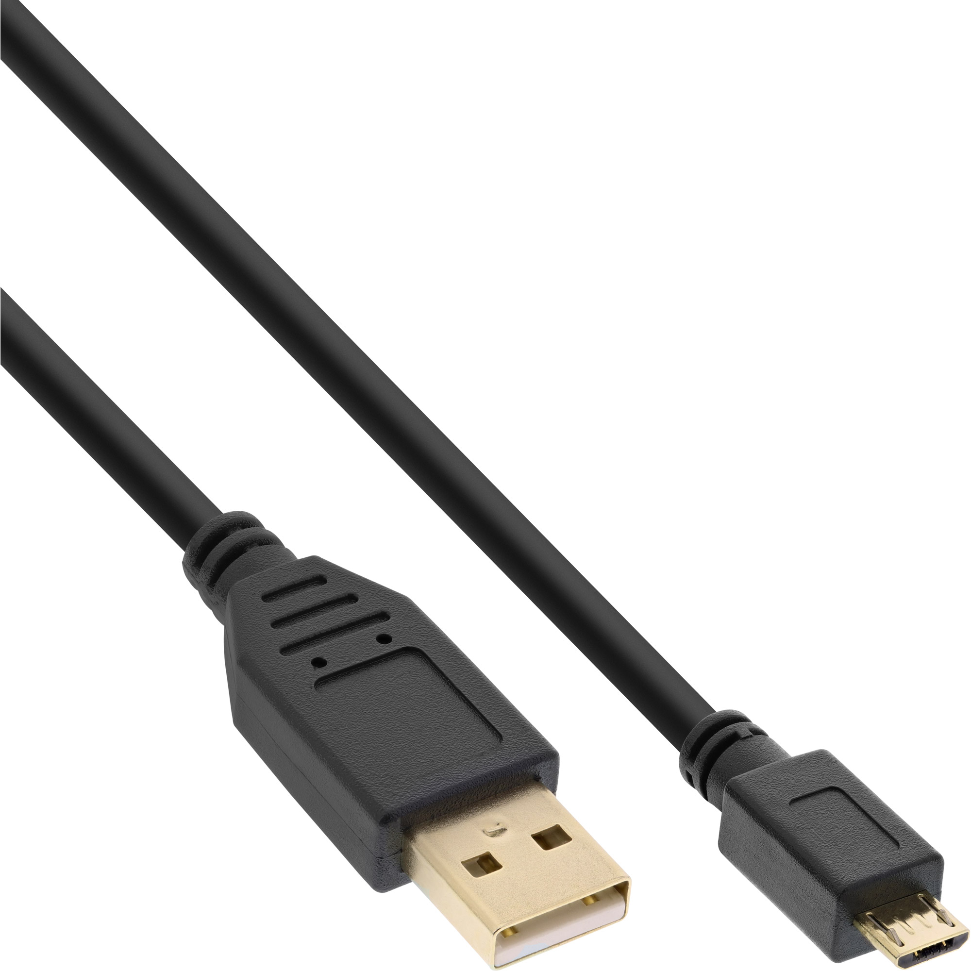Inline® Micro-USB 2.0 Kabel, USB-A ST an Micro-B ST, vergoldete Kontakte, 5m