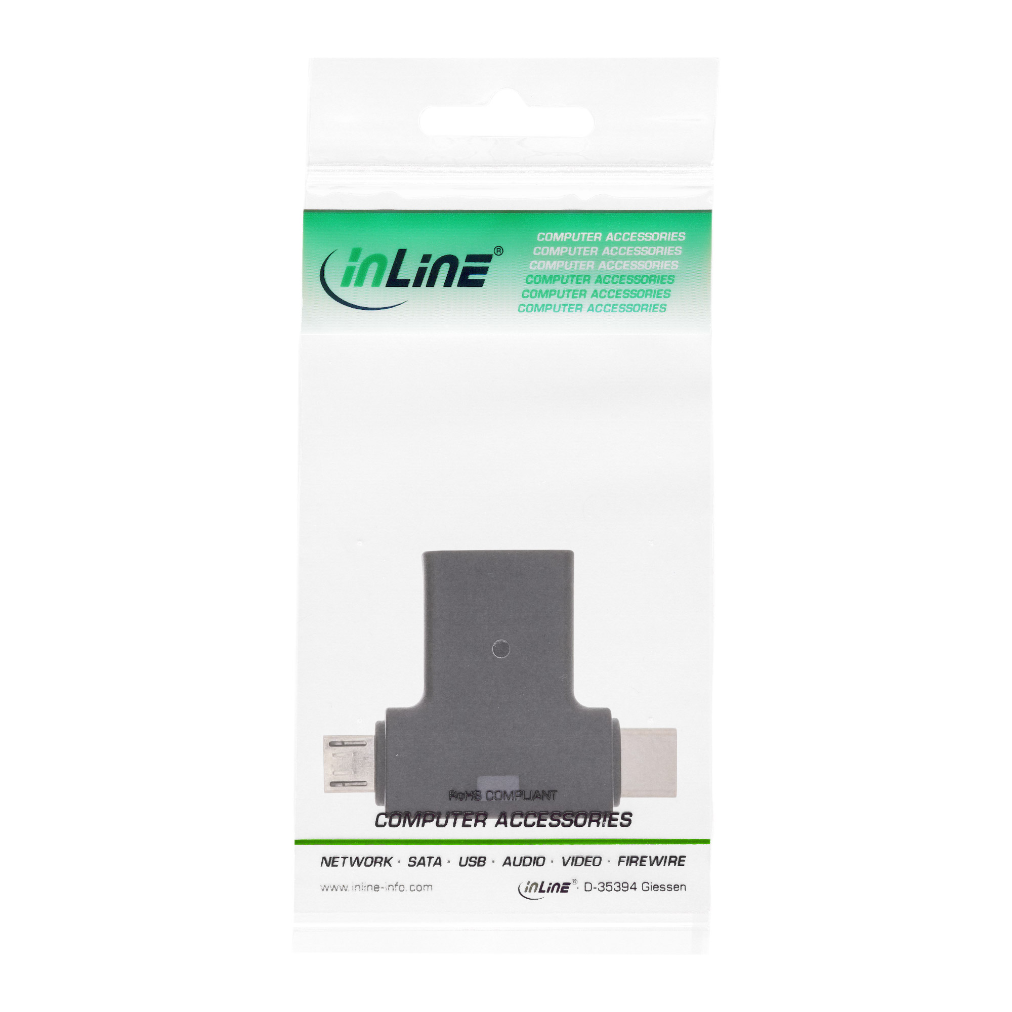 Inline® USB 3.1/2.0 T-Adapter, USB-C Stecker oder Micro-USB an A Buchse Inline® USB 3.1/2.0 T-Adapter, USB-C Stecker oder Micro-USB an A Buchse