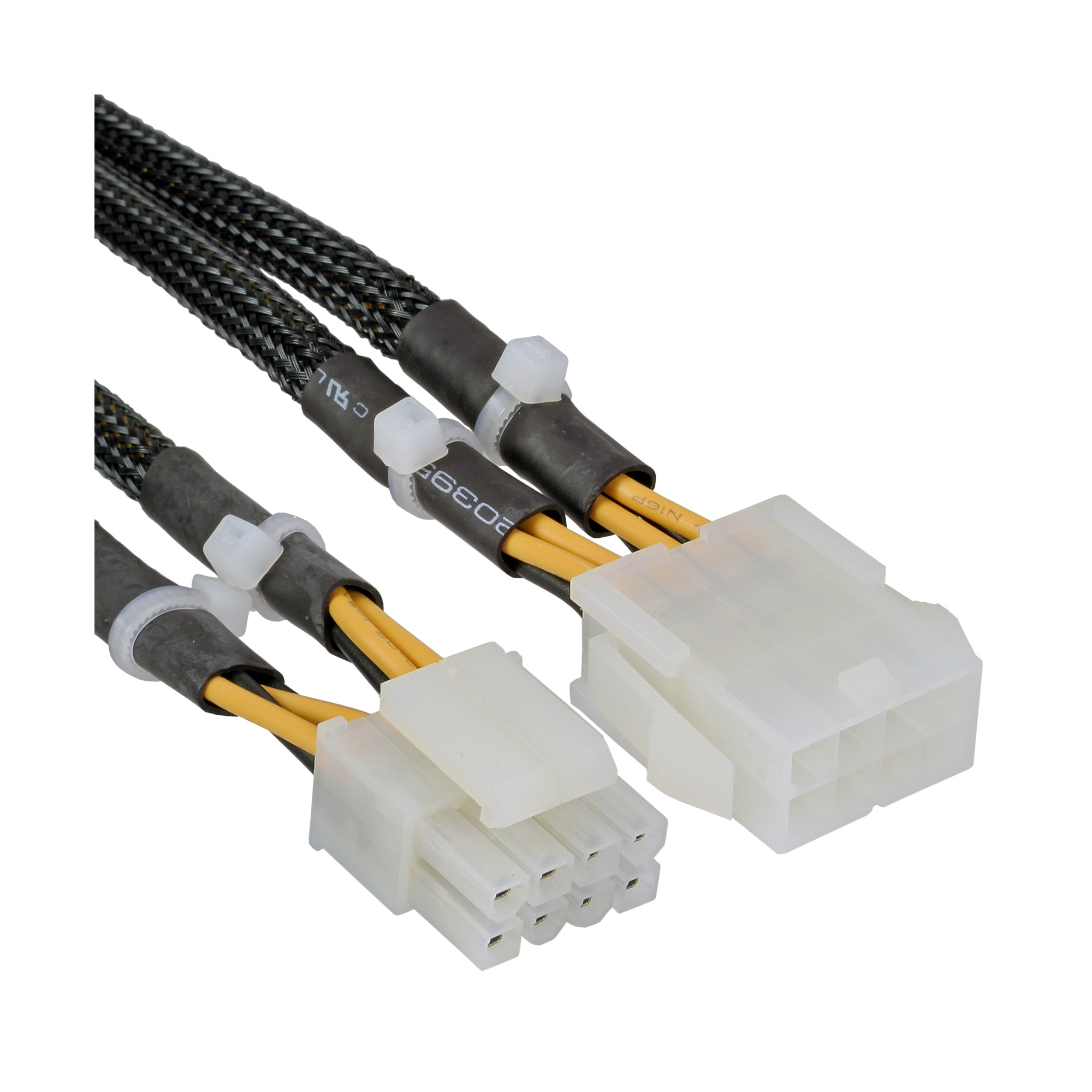 Inline® Strom VerLängerung intern, 2x4pol ST zu 8pol BU, Mainboard, 0,30m