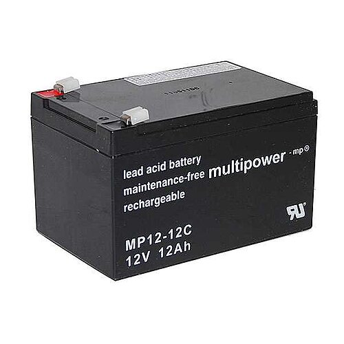 Multipower MP12-12C AGM 12 V 12 Ah - 6,3mm Faston