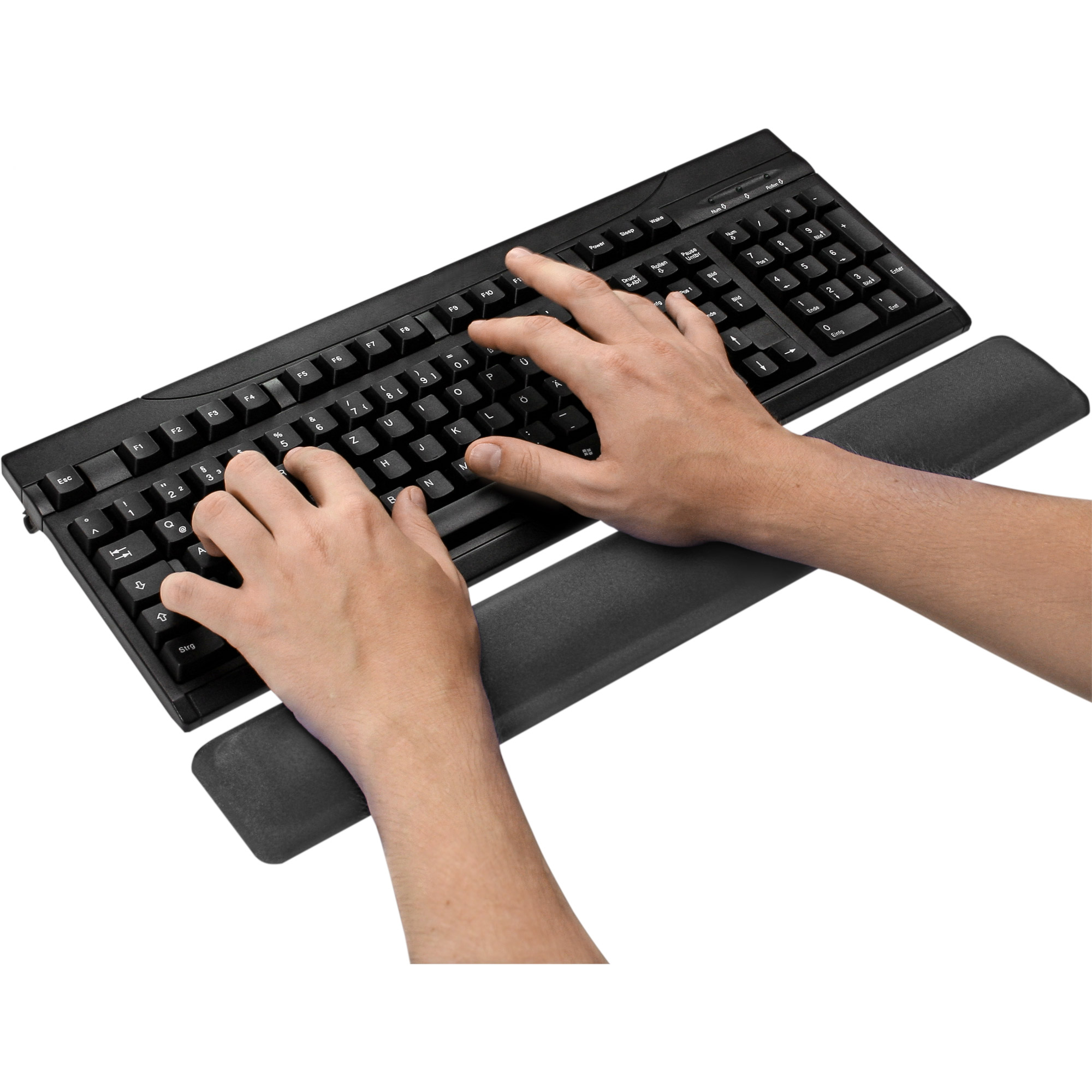 Inline® Tastatur-Pad, schwarz, Gel Handballenauflage, 464x60x23mm