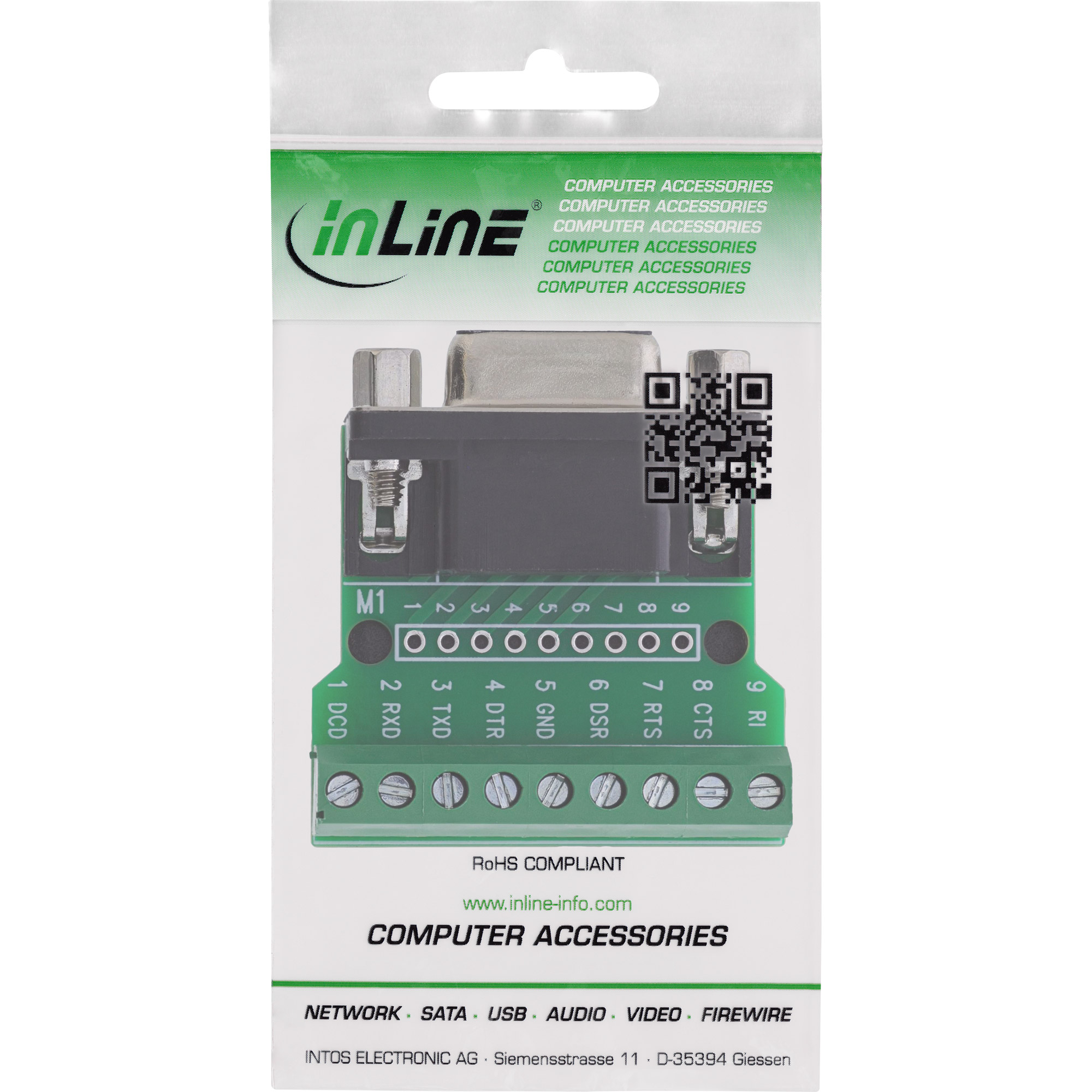 InLine® Terminalblock D-Sub 9 Buchse, Schraubklemme, Schraubsicherung InLine® Terminalblock D-Sub 9 Buchse, Schraubklemme, Schraubsicherung