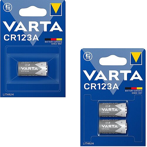 10x Varta Lithium 3V CR123A CR17345 Batterie
