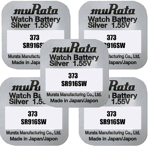 5x SR916SW SR68 373 Silberoxid Batterie Murata 1,55V