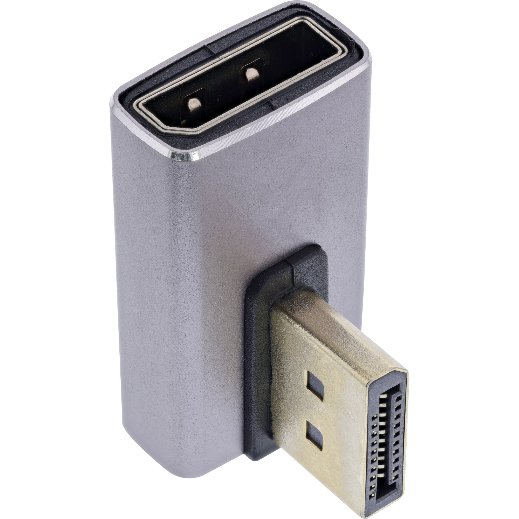 InLine® DisplayPort 1.4 Adapter, DisplayPort St/ Bu, 90° vertikal links, 8K UHD InLine® DisplayPort 1.4 Adapter, DisplayPort St/ Bu, 90° vertikal links, 8K UHD