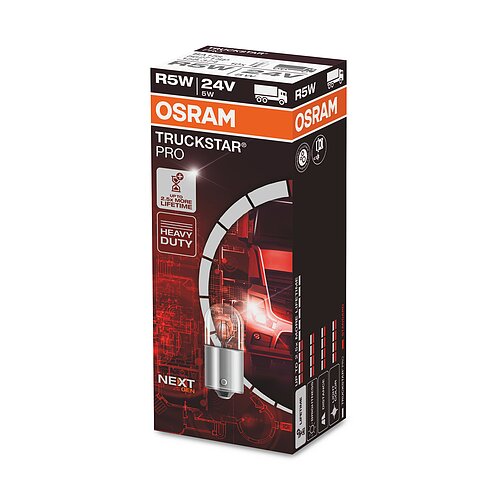 R5W 24V 5W BA15s TRUCKSTAR® PRO NEXT GEN bis 2,5x längere Lebensdauer 1St OSRAM