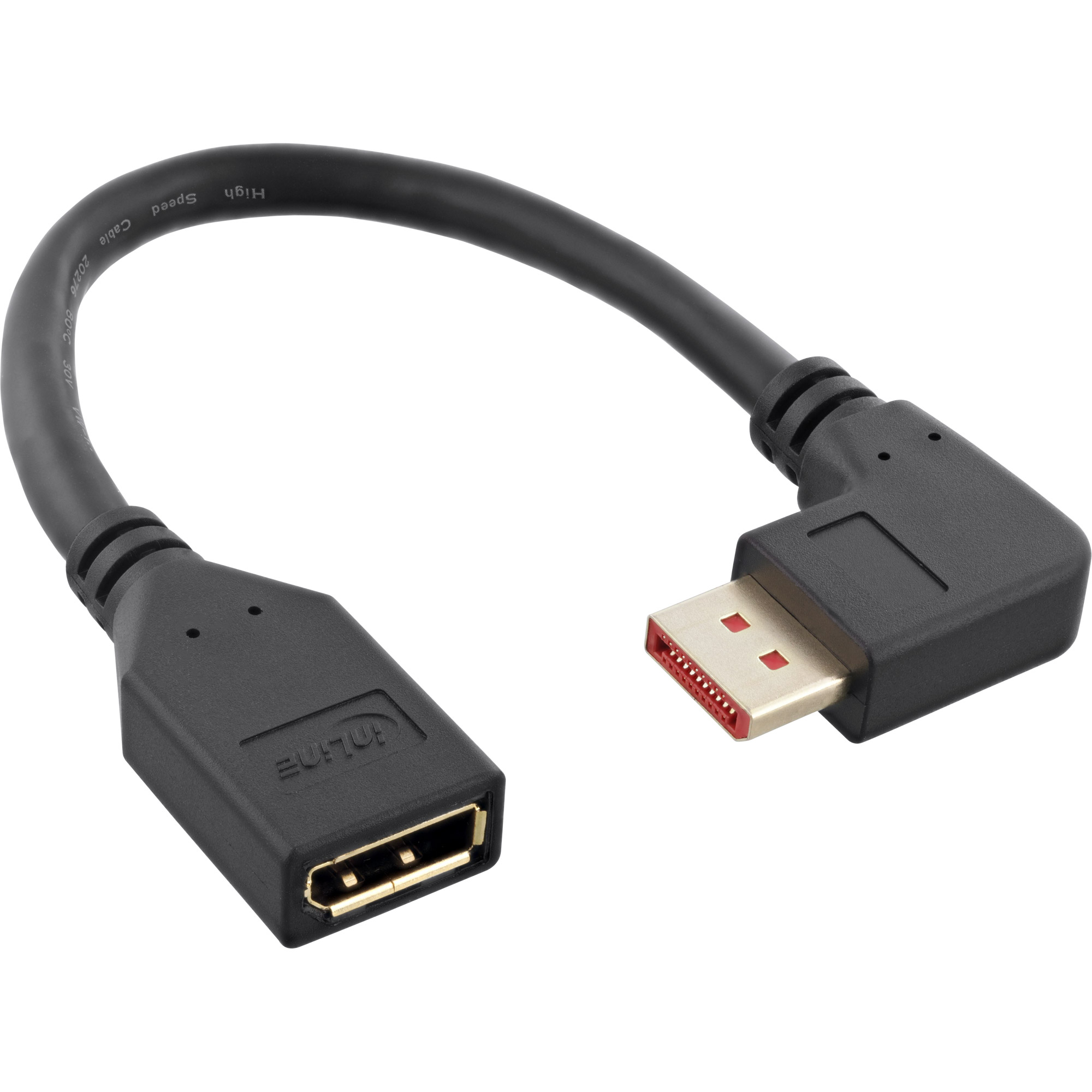 Inline® DisplayPort 1.4 Adapterkabel ST/BU, 8K4K, rechts gewinkelt Inline® DisplayPort 1.4 Adapterkabel ST/BU, 8K4K, rechts gewinkelt