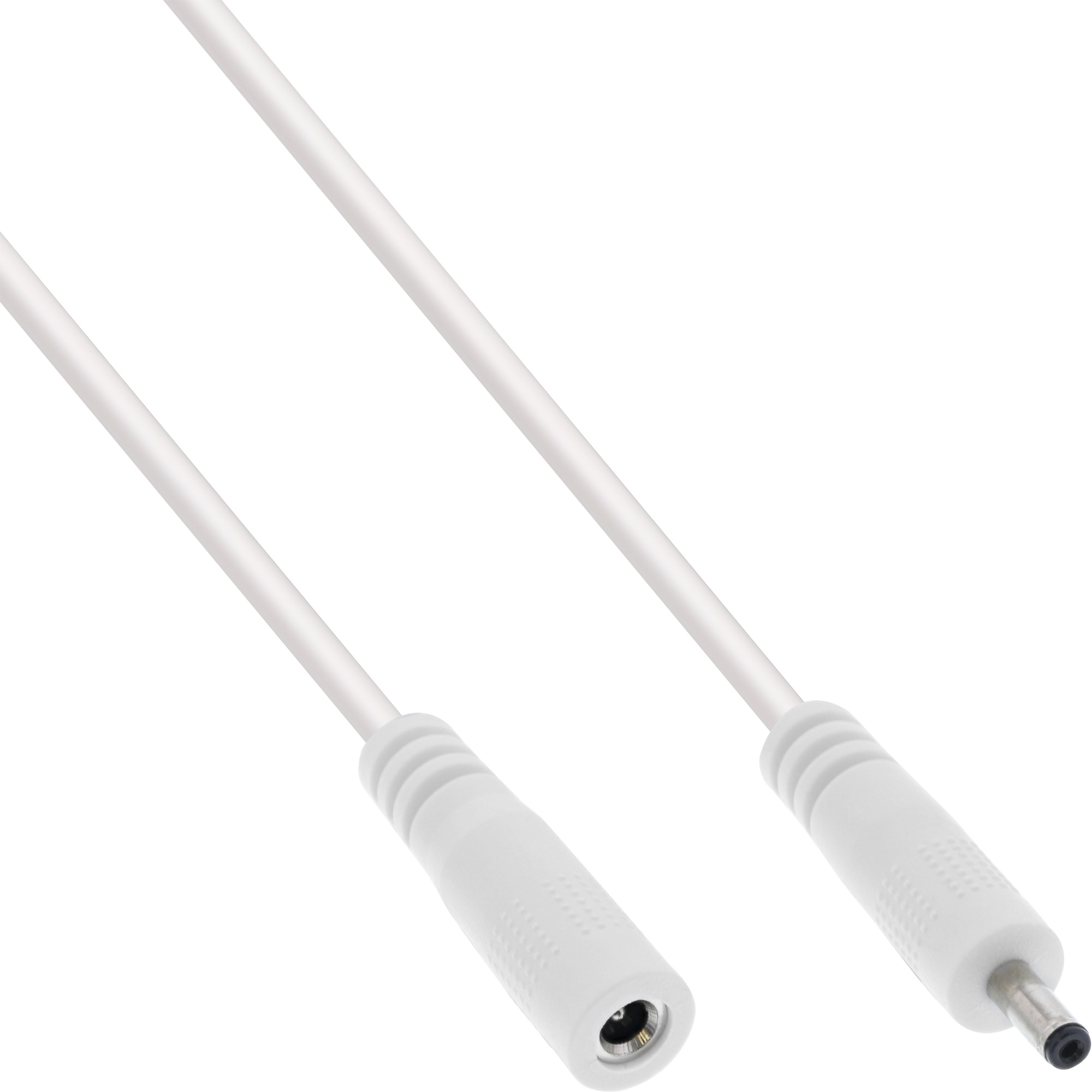 Inline® DC VerLängerungskabel, DC Stecker/Buchse 3,5x1,35mm, AWG 18, weiß 3m