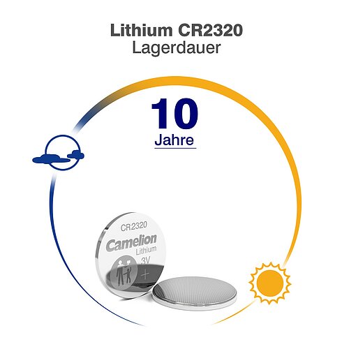 10x Camelion CR2320 Lithium Knopfzelle 3V Batterie 10x Camelion CR2320 Lithium Knopfzelle 3V Batterie