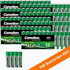 100x Camelion Super Heavy Duty AAA Micro R03 Zink Kohle Batterien 100x Camelion Super Heavy Duty AAA Micro R03 Zink Kohle Batterien