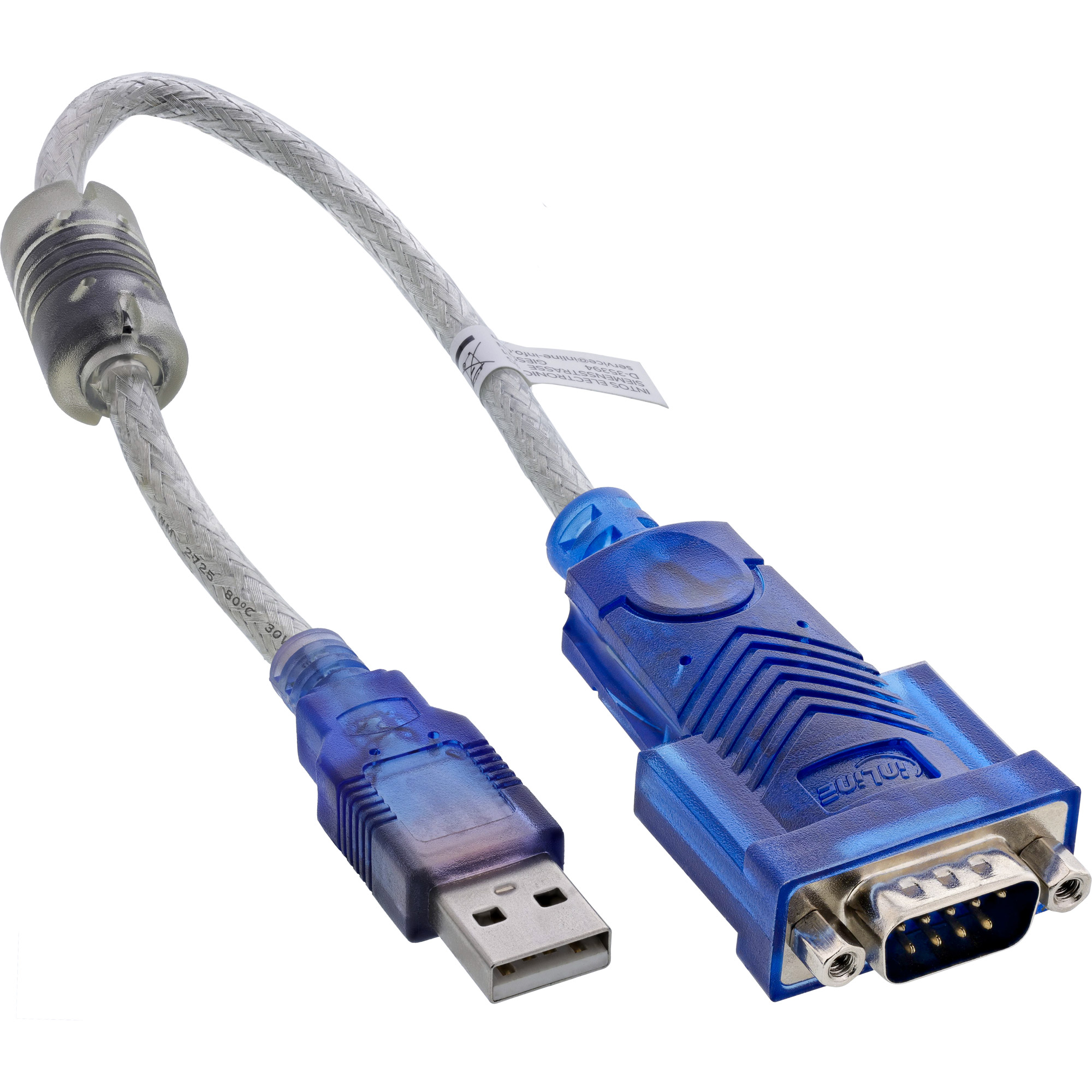 Inline® USB zu Seriell Adapterkabel Premium, Stecker A an 9pol Sub D Stecker