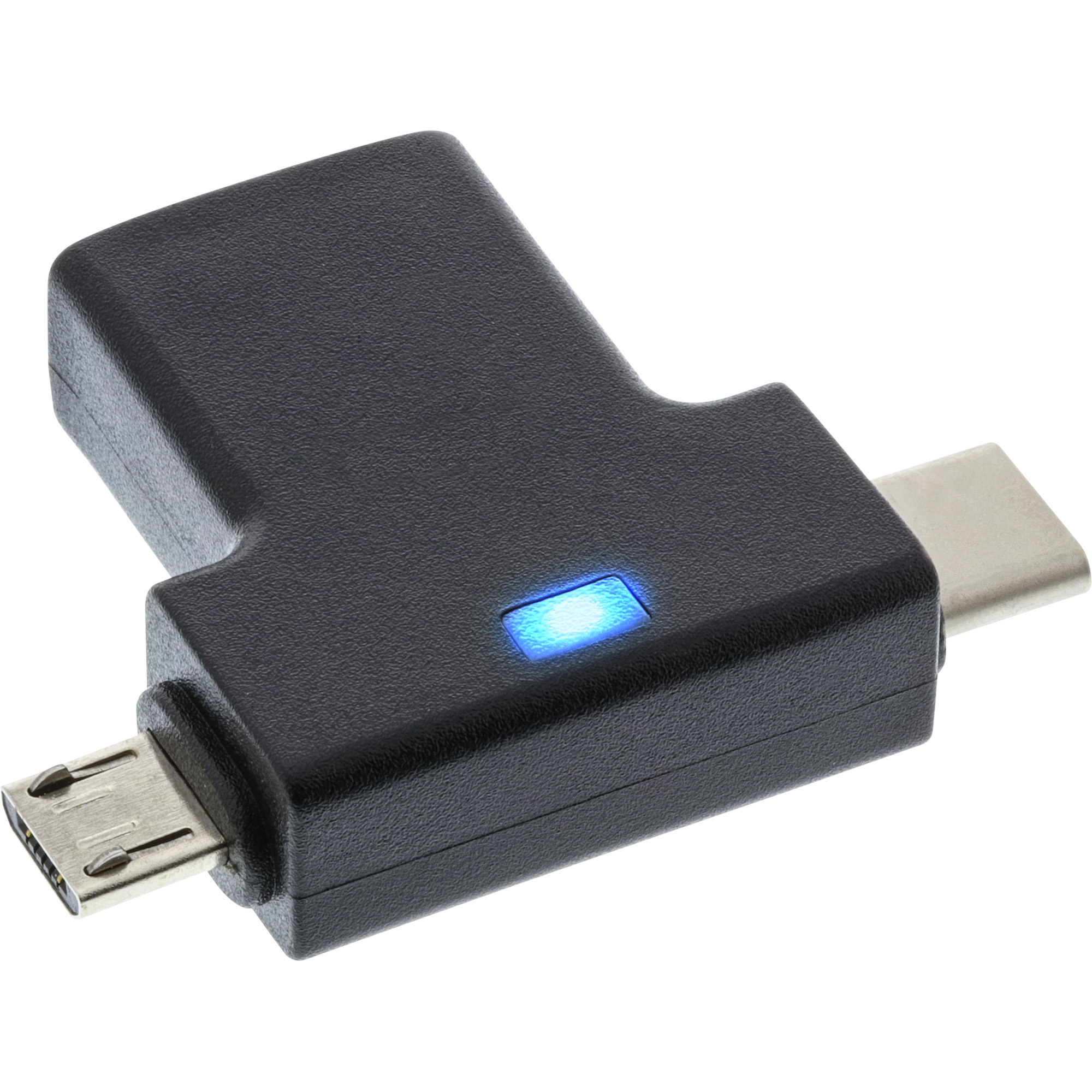 Inline® USB 3.1/2.0 T-Adapter, USB-C Stecker oder Micro-USB an A Buchse