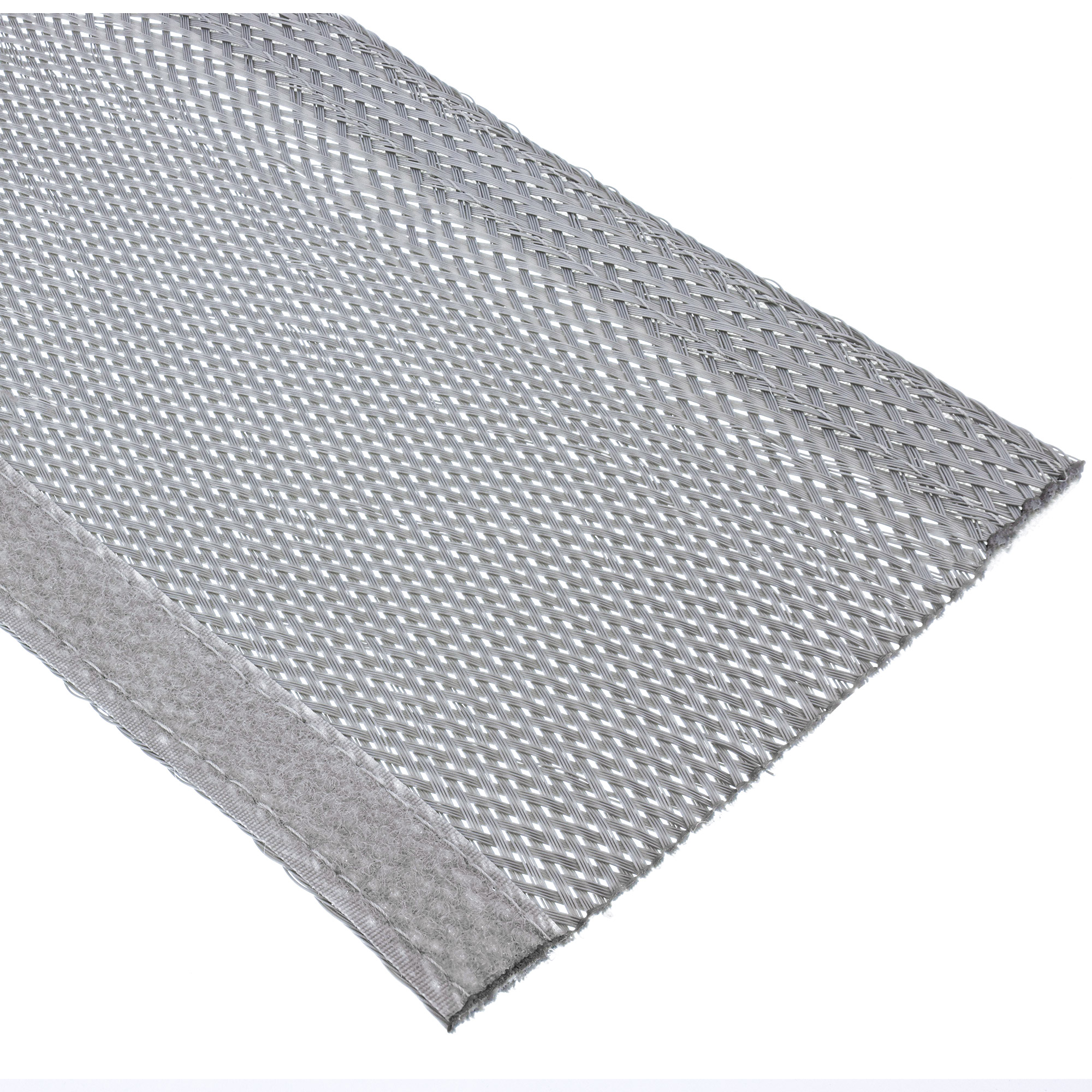 Inline® Kabelschlauch, Gewebeschlauch mit Klettverschluss, 1m x 40mm grau