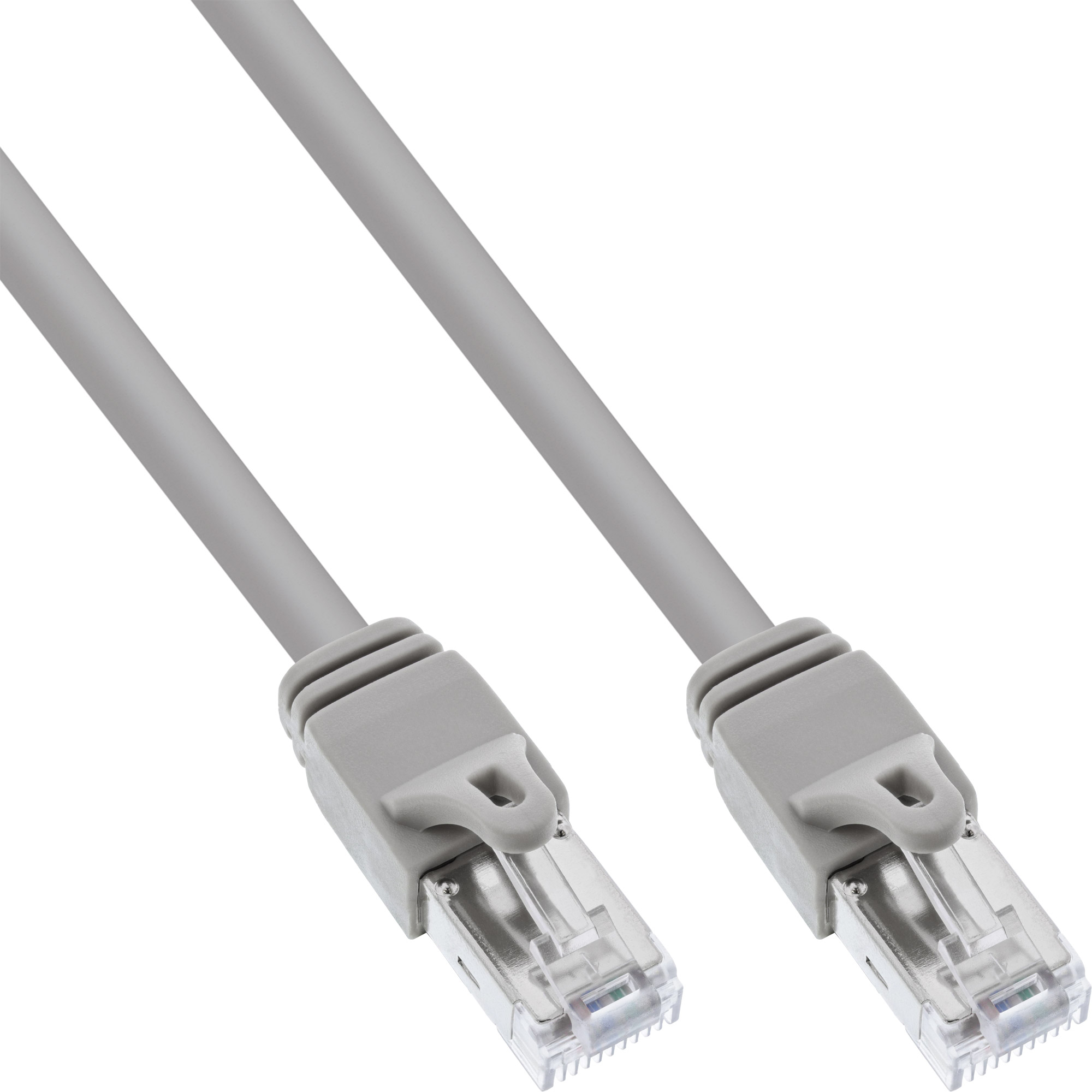 2m - Inline® Patchkabel, S/FTP (PiMf), Cat.6 zertifiziert, PVC, Kupfer, grau