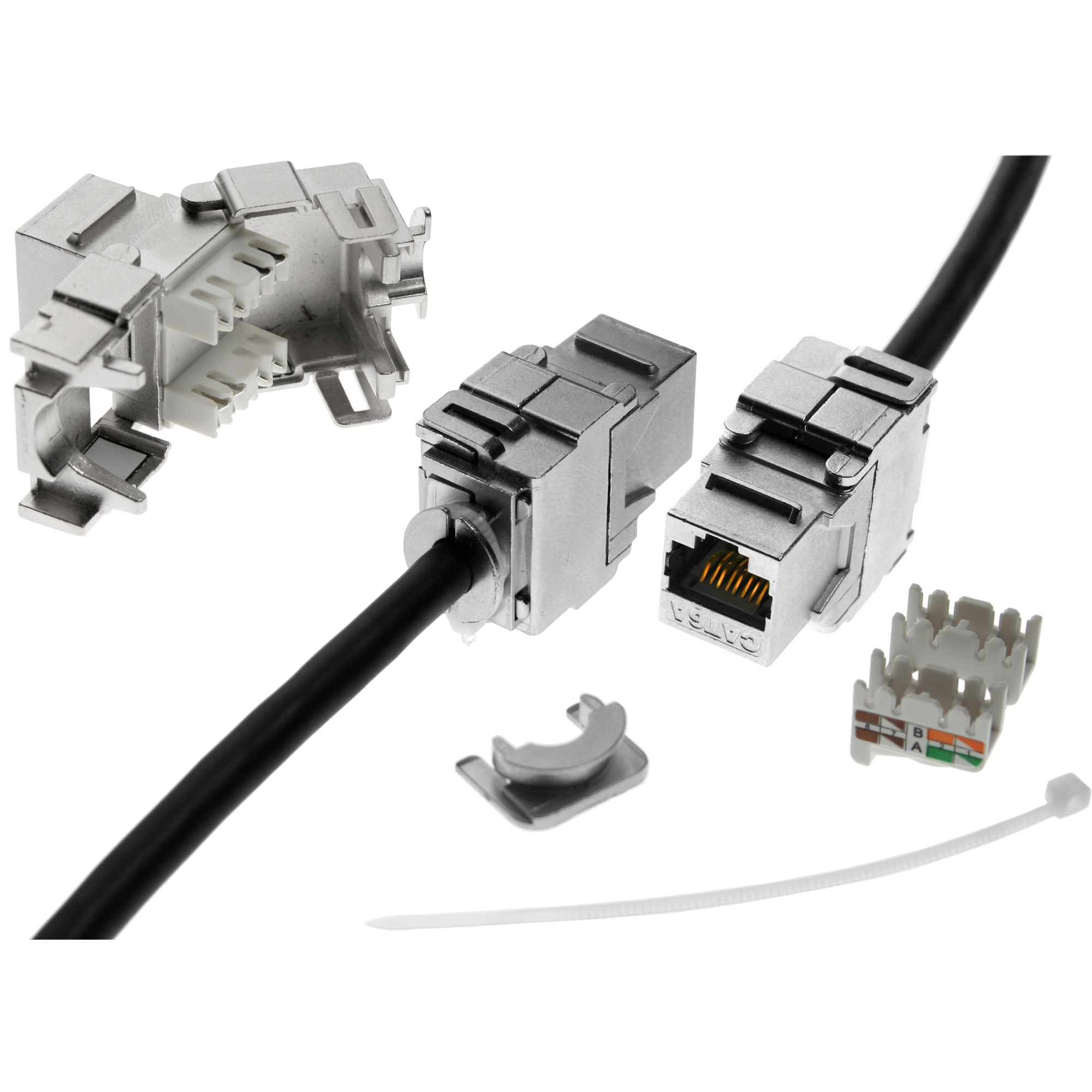 Inline® RJ45 Bu/LSA Einsatz, Keystone SNAP-In, Cat.6a
