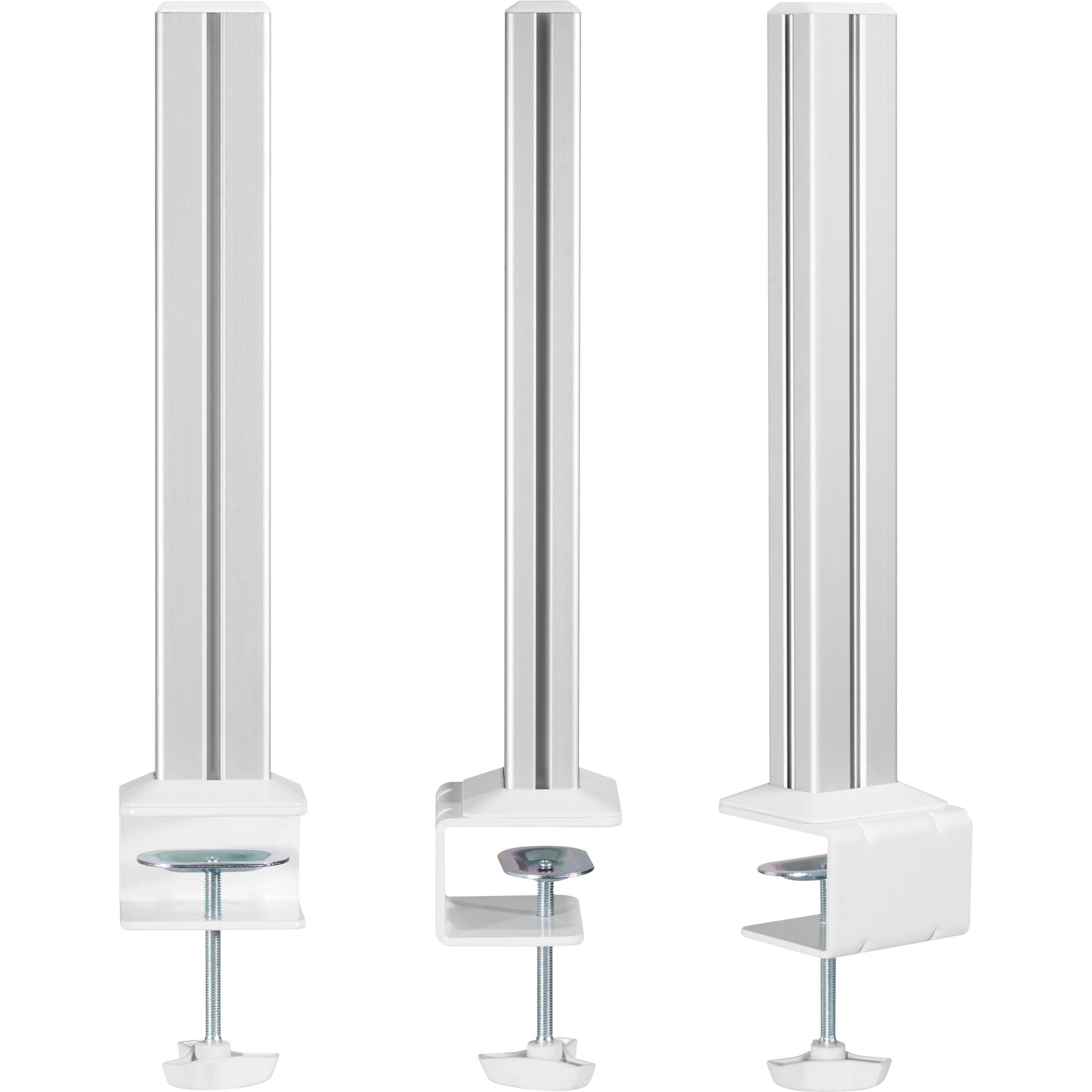 Inline® Slatwall Befestigungssäulen Aluminium, für Tischhalterung Panel, 2er Set