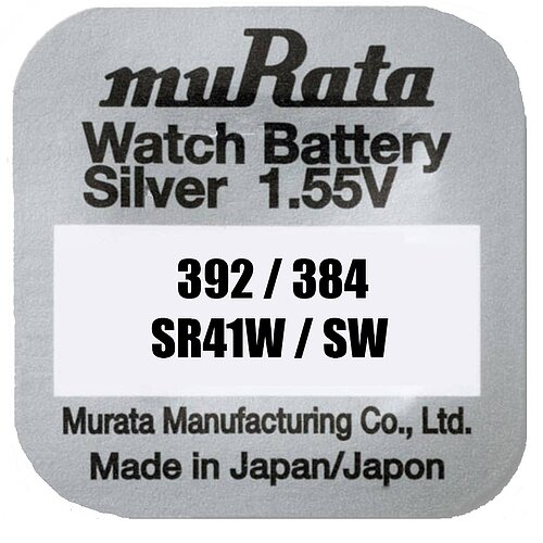 5x Murata SR41 392 / 384 MultiDrain Silberoxid Batterie 1,55 V