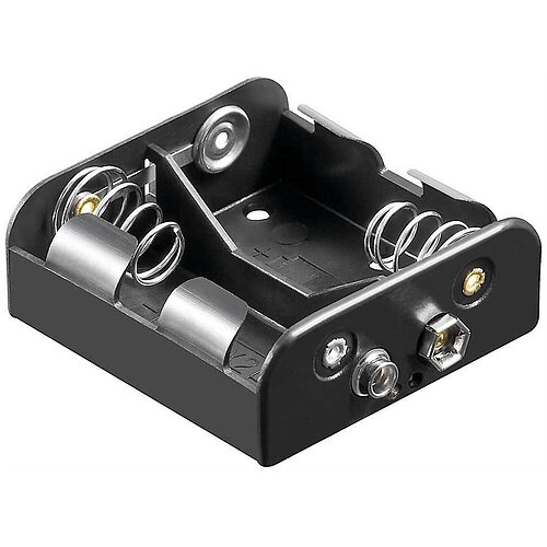 Batteriehalter für 2x Baby mit Druckknopf Batteriehalter für 2x Baby mit Druckknopf