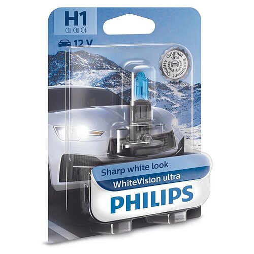 Philips H1 - P14,5s 12V 55W WhiteVision Ultra