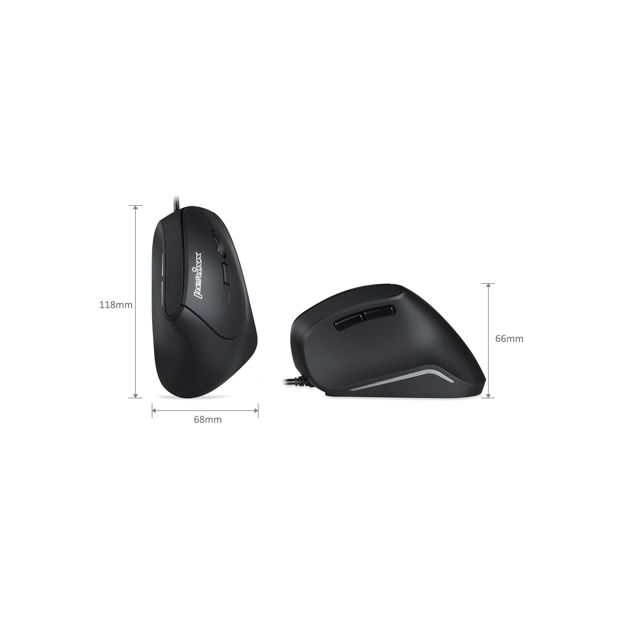 Perixx PERIMICE-515 II, Ergonomische Maus, USB-Kabel, schwarz Perixx PERIMICE-515 II, Ergonomische Maus, USB-Kabel, schwarz