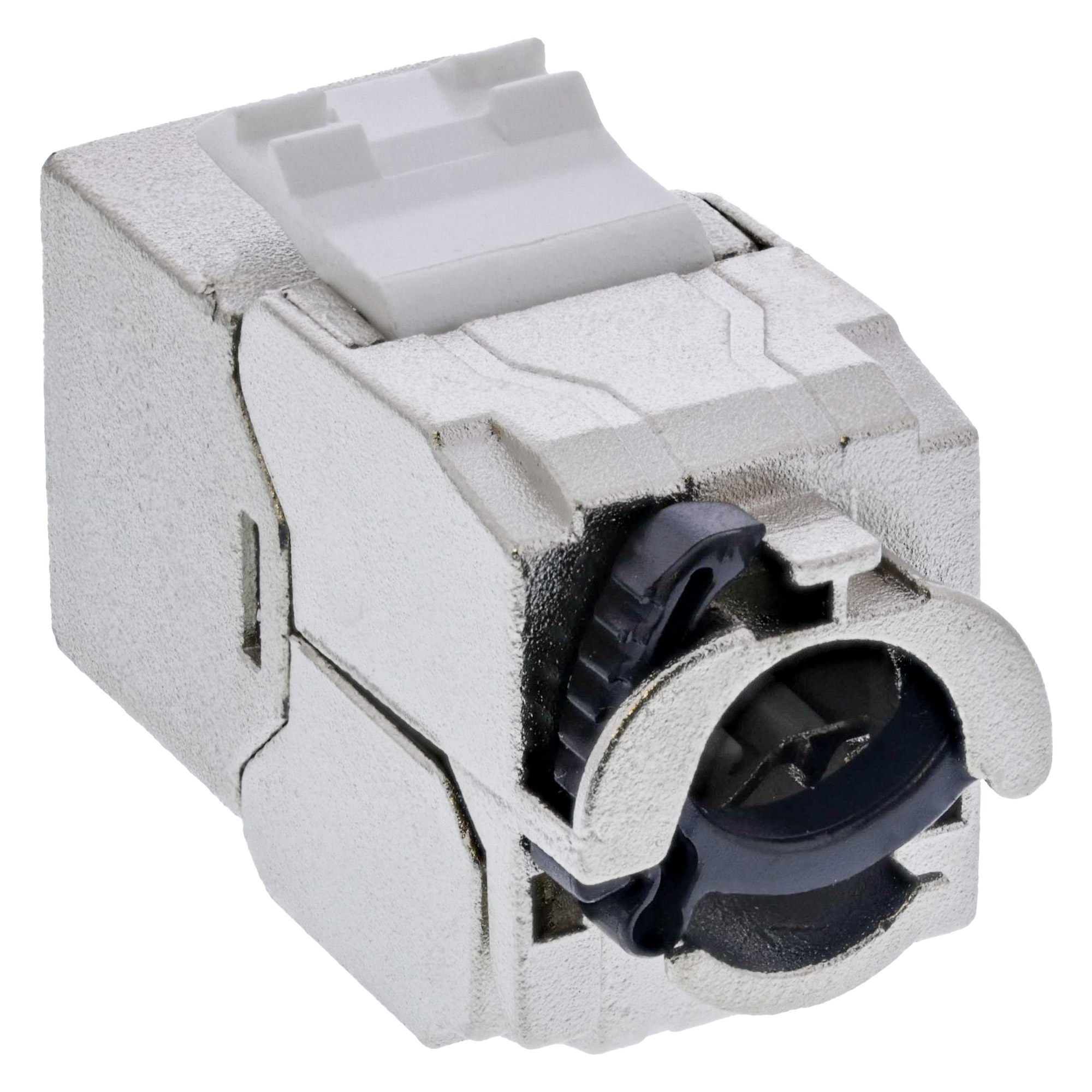 24er Bulk-Pack Inline® Keystone RJ45 Buchse Slim, SNAP-In, Cat.8.1, integr. Kab.