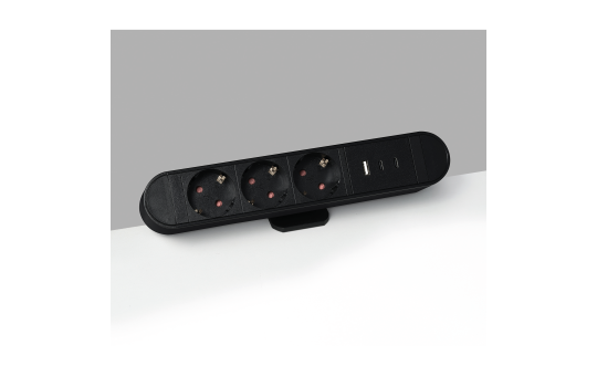 Tischsteckdose McPower ''SK-03AC'' 3x Steckdose, 2x USB-C PD30W, 1x USB-A