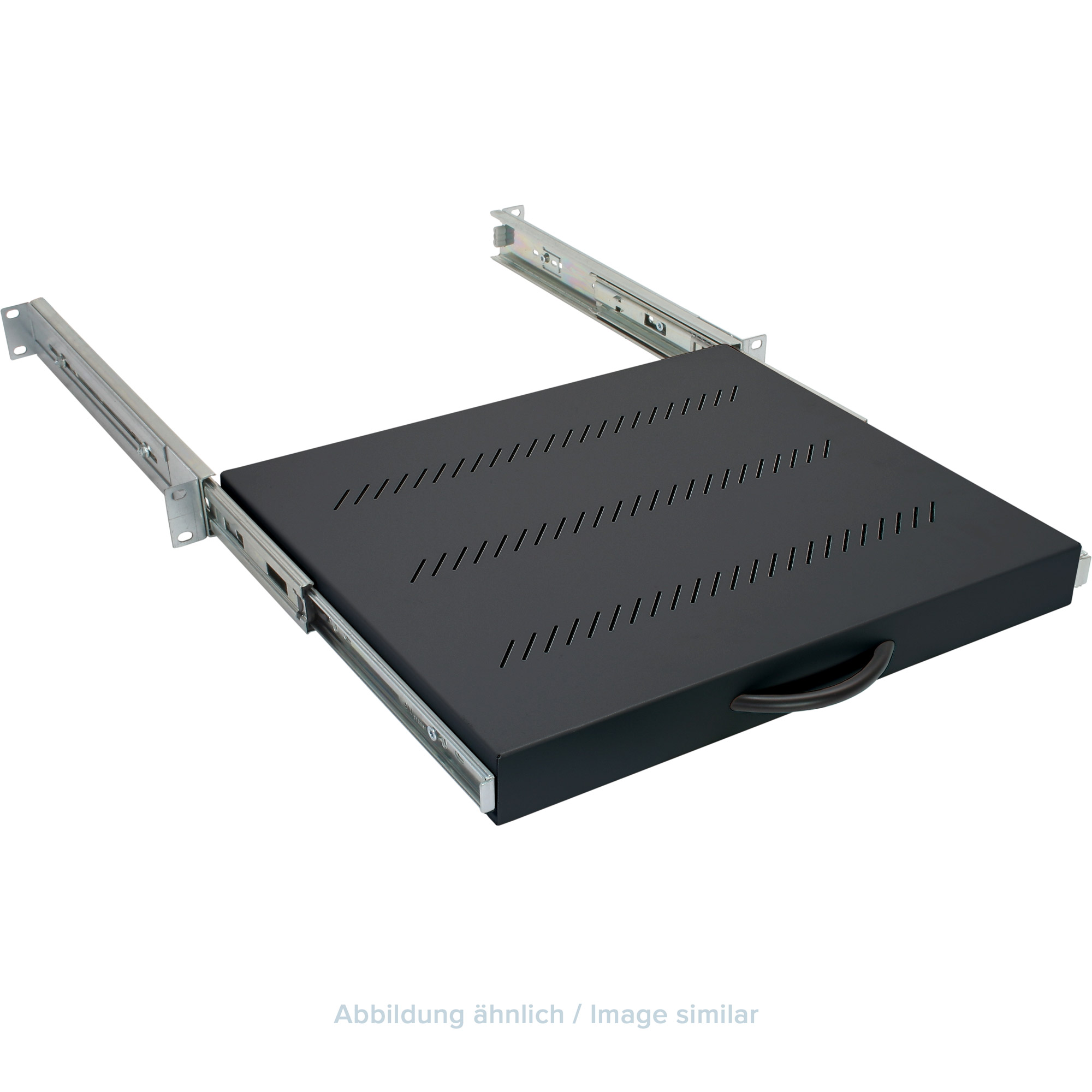 Triton RAB-UP-X30-A1 19" Fachboden 1HE ausziehbar, 350mm, 30kg, schwarz