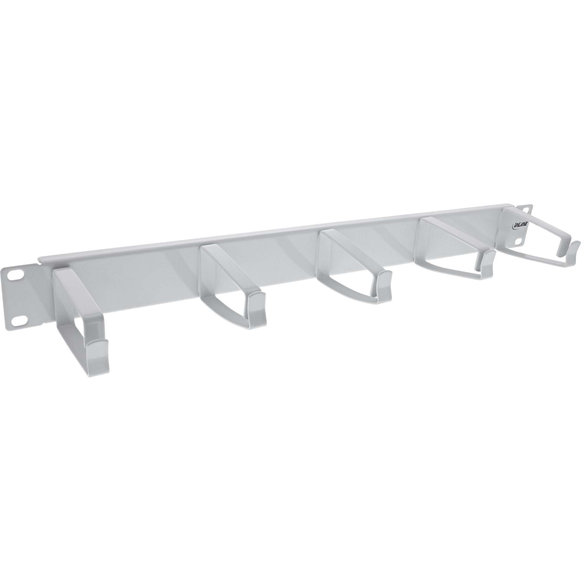 Inline® 19" Kabelführungspanel, 5 große Bügel, RAL7035, grau