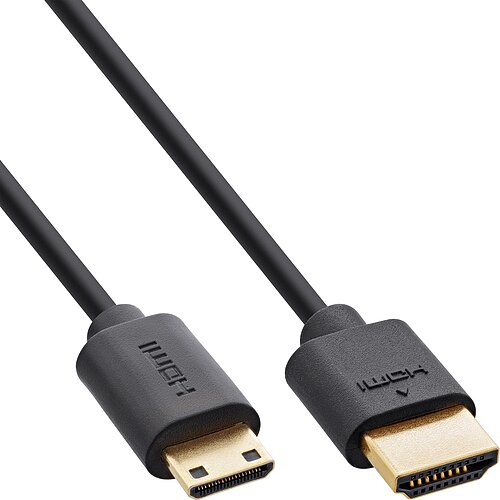 0.3m - Inline® Slim Ultra High Speed HDMI Kabel, 8K4K, A St. / C St. (Mini)