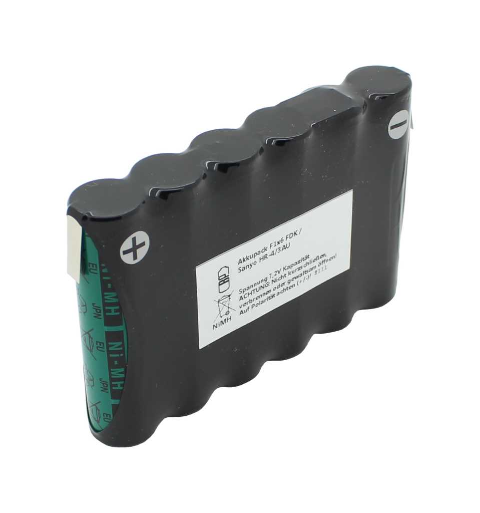 Akkupack NiMH 7,2V 4500mAh F1x6 5/4A mit Lötfahne Akkupack NiMH 7,2V 4500mAh F1x6 5/4A mit Lötfahne